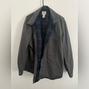 LL bean plaid line 100% button down jacket size xl